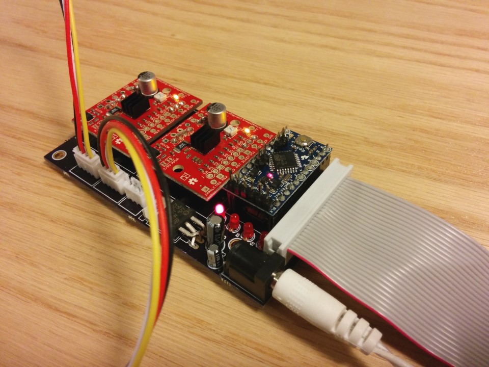 PGControlBoard with Arduino Pro Mini installed